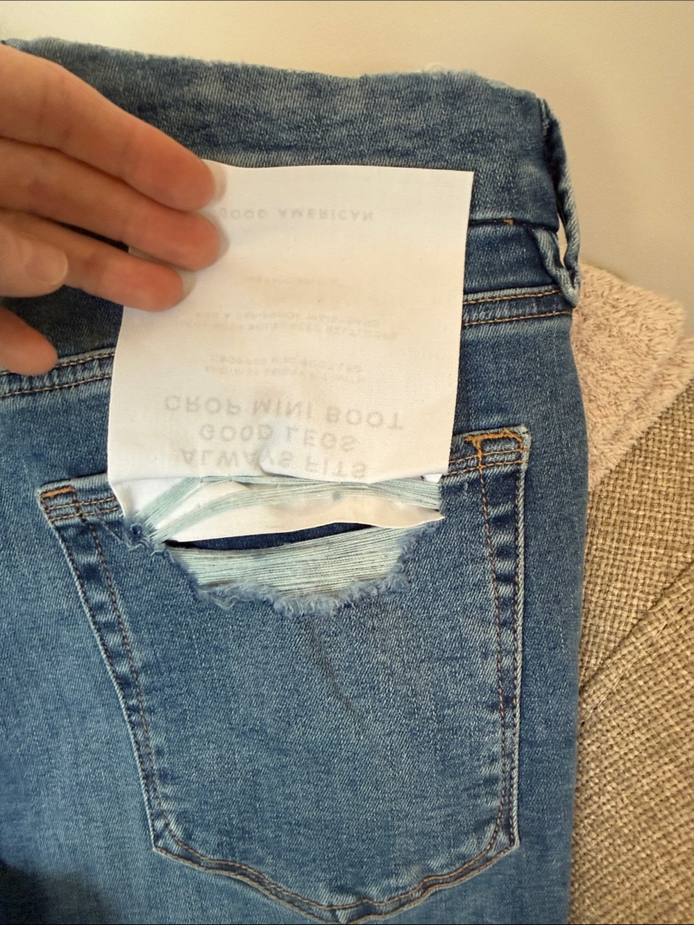 Good American Blue Women's Mid- Rise Cropped Bootcut Jeans - Picture 9 of 16